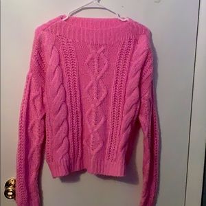 SO pink sweater